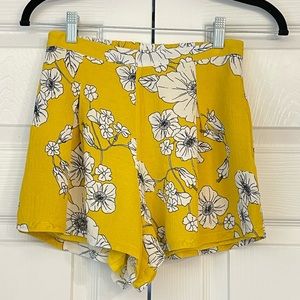 Cleobella Merigold Yellow Shorts, XS